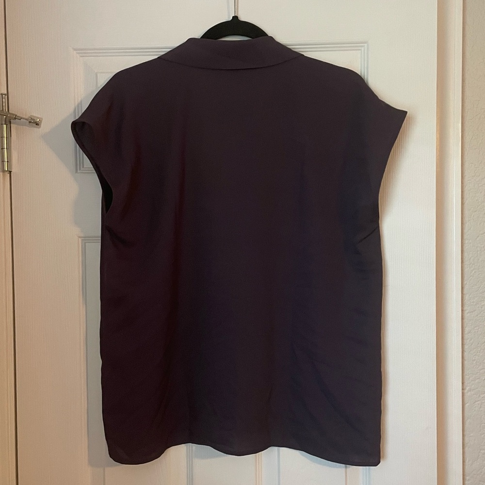 Ann Taylor Deep Purple Button-Down Blouse - Picture 2 of 2